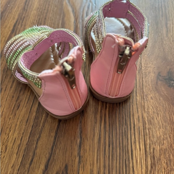NICOLE MILLER toddler rainbow rhinestone bling gladiator sandals (size 6) - Picture 5 of 5
